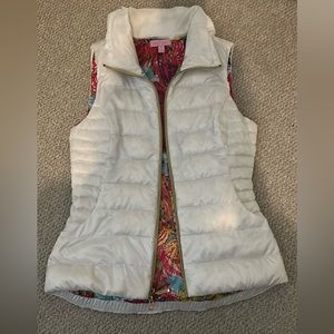 Lilly Pulitzer White Puffer Vest
